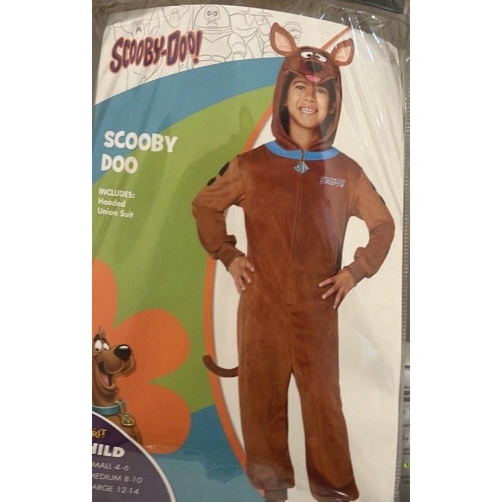 Spirit Scooby Doo Hooded Jumpsuit Halloween Costume Child Size Med 8-10 New Dog